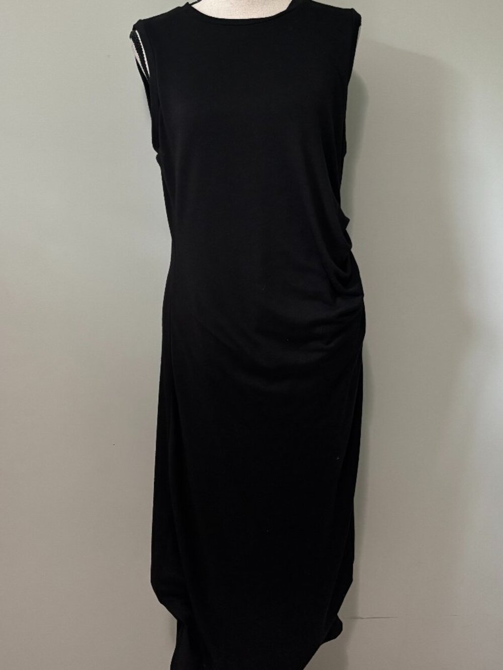 Banana Republic Black Ruched Maxi Dress Medium Like New